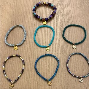 7 Stack of Erimish Beaded Stretch Bracelets